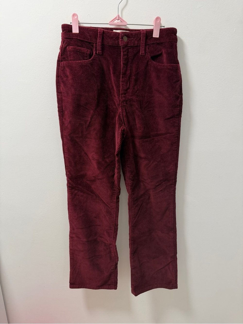 Universal Thread Women’s 6R Burgundy Corduroy Pants High Rise Utility Pocket
